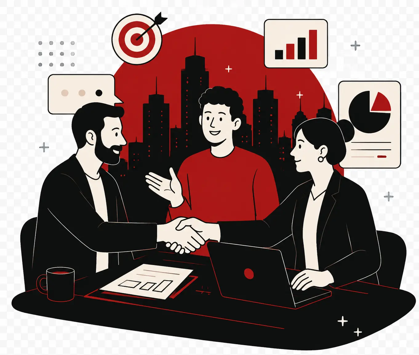 Indeed Digital team collaborating with a client